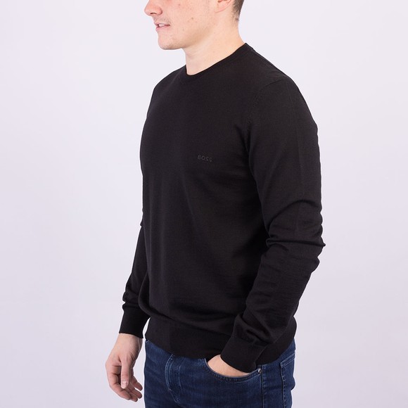 BOSS Mens Black Formal Botto Knitted Jumper main image