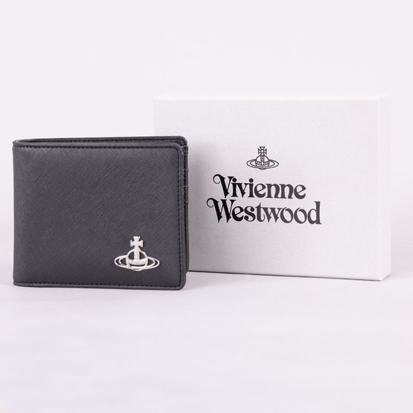 Vivienne Westwood Mens Black Saffiano Biogreen Wallet main image