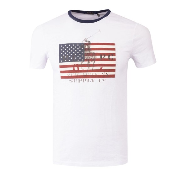 Polo Ralph Lauren Mens White Flag T Shirt main image
