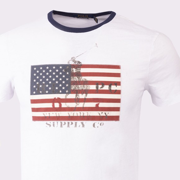 Polo Ralph Lauren Mens White Flag T Shirt main image
