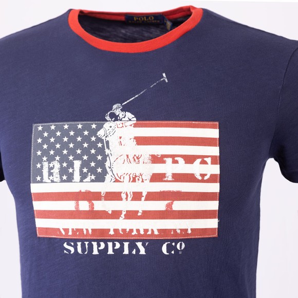 Polo Ralph Lauren Mens Blue Flag T Shirt #2