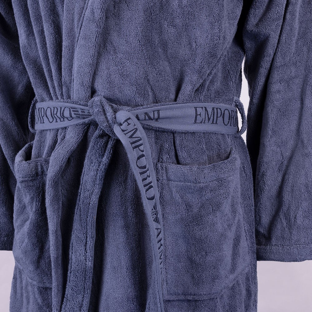 Emporio Armani Embroidered Logo Bathrobe Oxygen Clothing