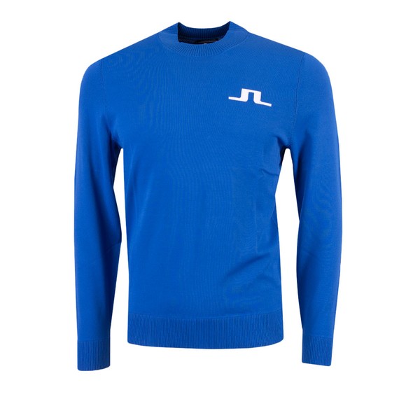 J.Lindeberg Mens Blue Gus Knitted Jumper