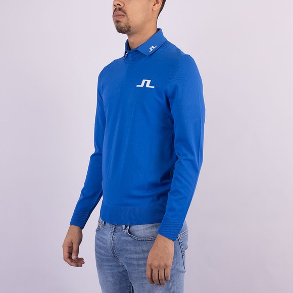 J.Lindeberg Mens Blue Gus Knitted Jumper main image