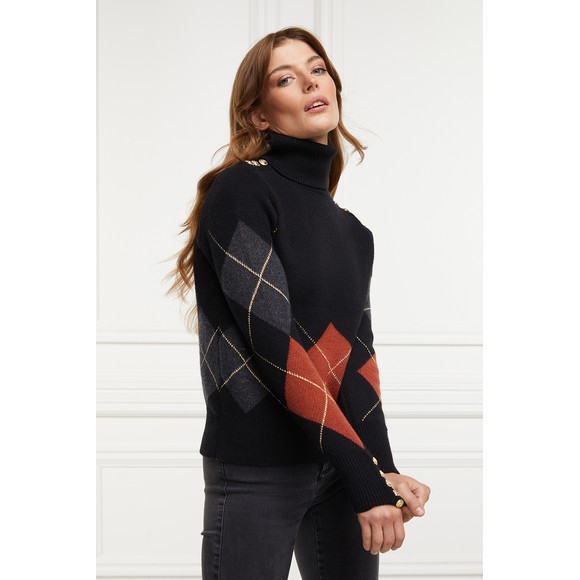 Holland Cooper Womens Black Heritage Knit Jumper #4