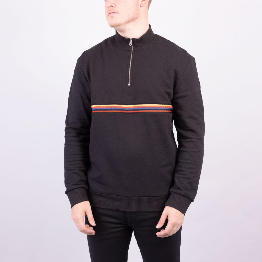 トップス NEON SIGN 'PENCIL STRIPE HALF ZIP SHIRT'