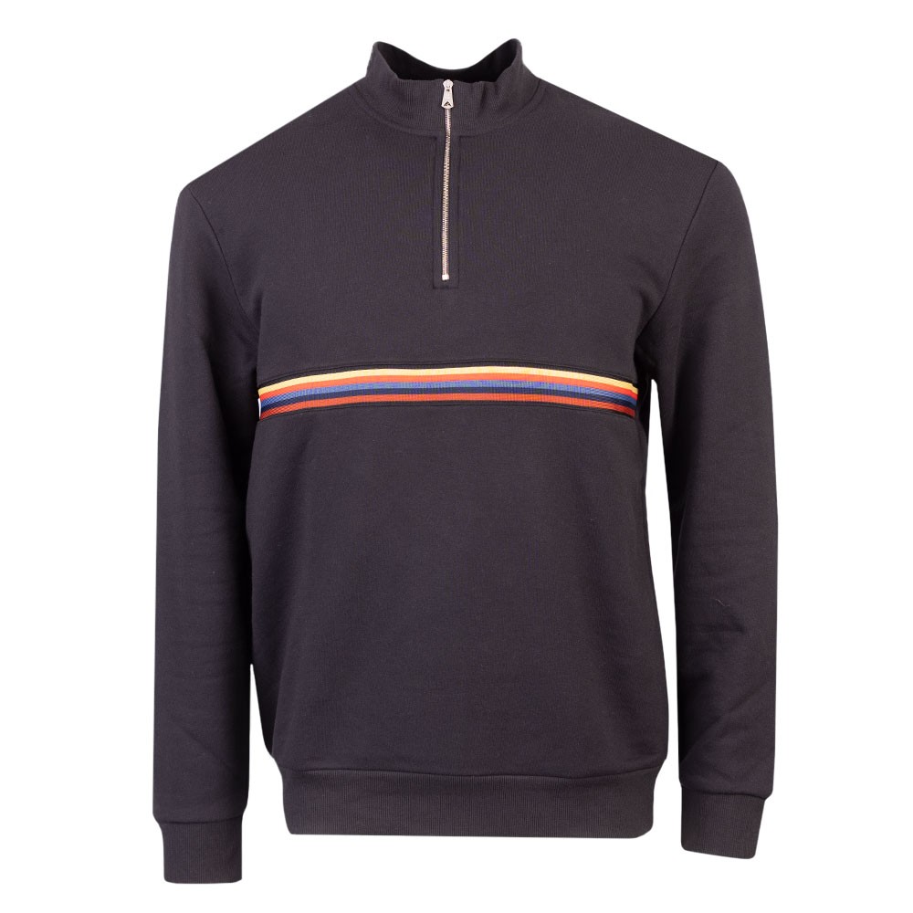 トップス NEON SIGN 'PENCIL STRIPE HALF ZIP SHIRT'