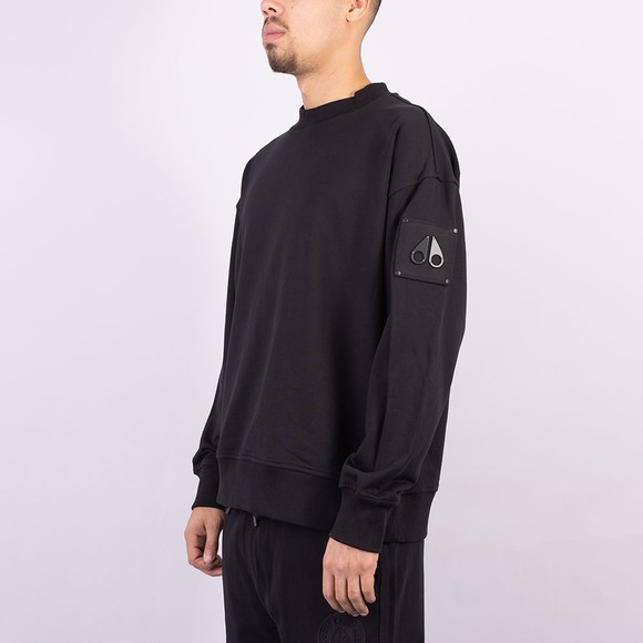 Moose Knuckles Mens Black Brooklyn Crew Neck Sweatshirt main image