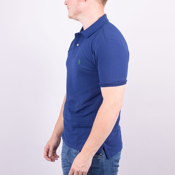 Polo Ralph Lauren Mens Blue Slim Fit Polo Shirt #3