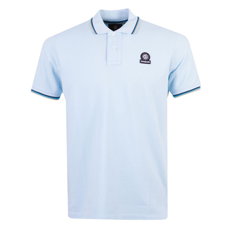 Tipped Badge Logo Polo Shirt