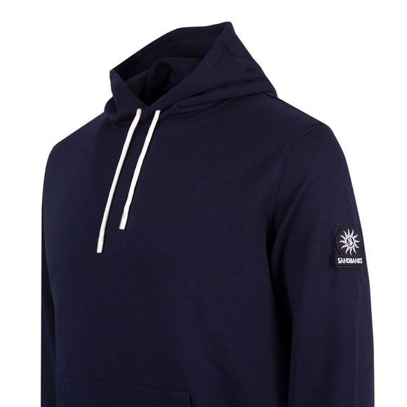Sandbanks Mens Blue Badge Logo Hoody main image
