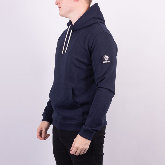 Sandbanks Mens Blue Badge Logo Hoody main image