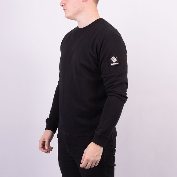 Sandbanks Mens Black Logo Badge Sweatshirt main image