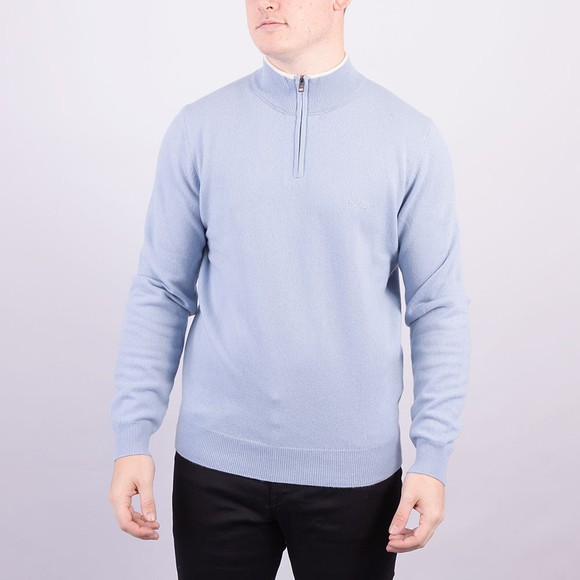 BOSS Mens Blue Barlo-L Half Zip Jumper main image