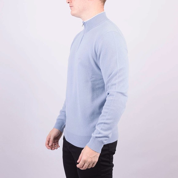 BOSS Mens Blue Barlo-L Half Zip Jumper main image