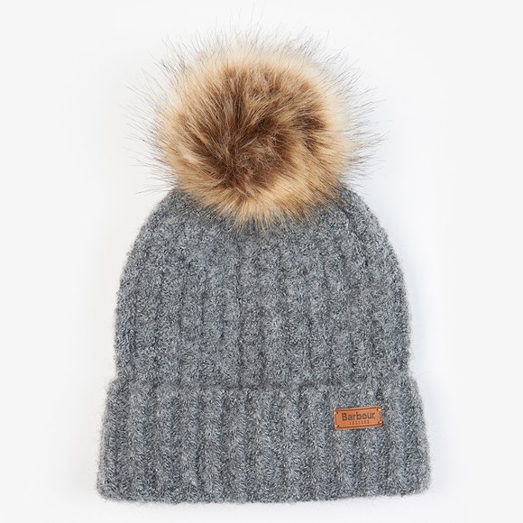 Barbour Lifestyle Womens Grey Saltburn Beanie & Tartan Scarf Set main image