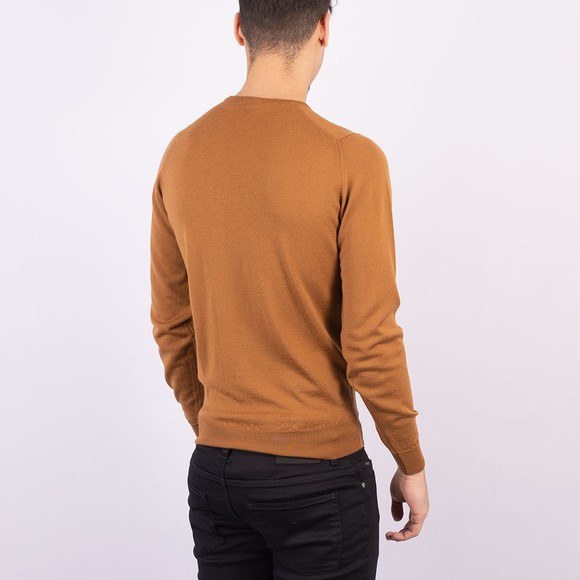 John Smedley Mens Brown Farhill Crew Neck Pullover main image