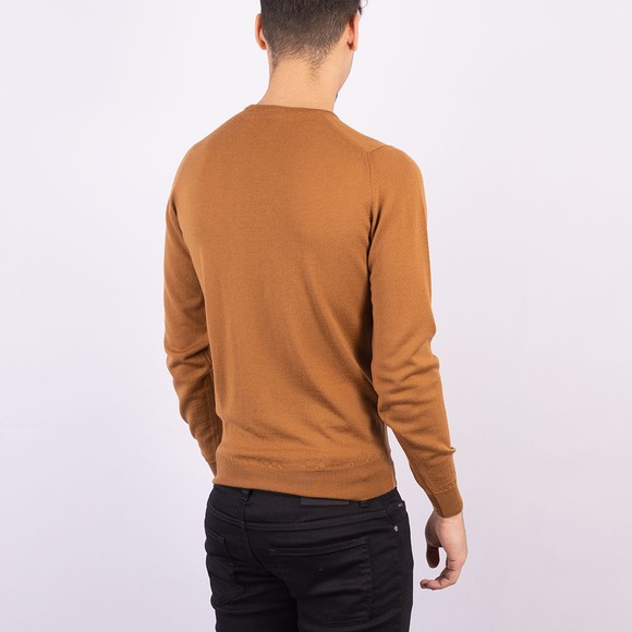 John Smedley Mens Red Farhill Crew Neck Pullover main image