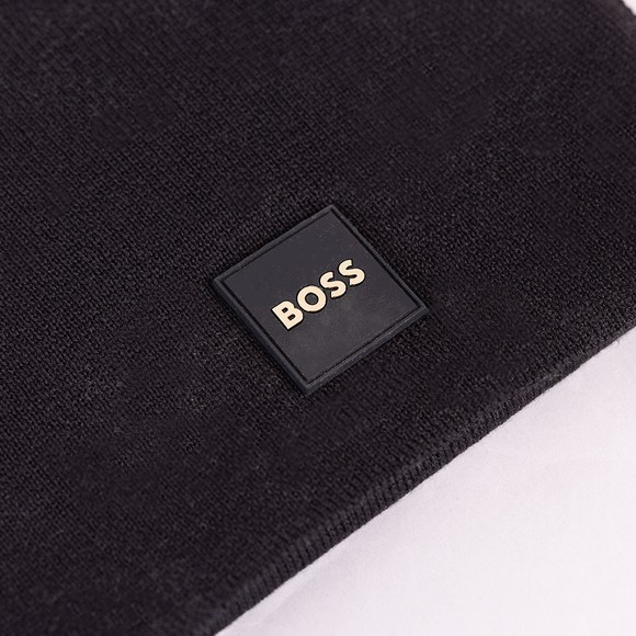 BOSS Mens Black Furioso Gold Logo Scarf main image