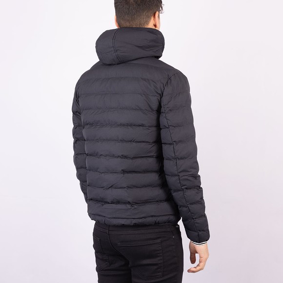 Fred Perry Mens Black Hooded Insulated Jacket #4