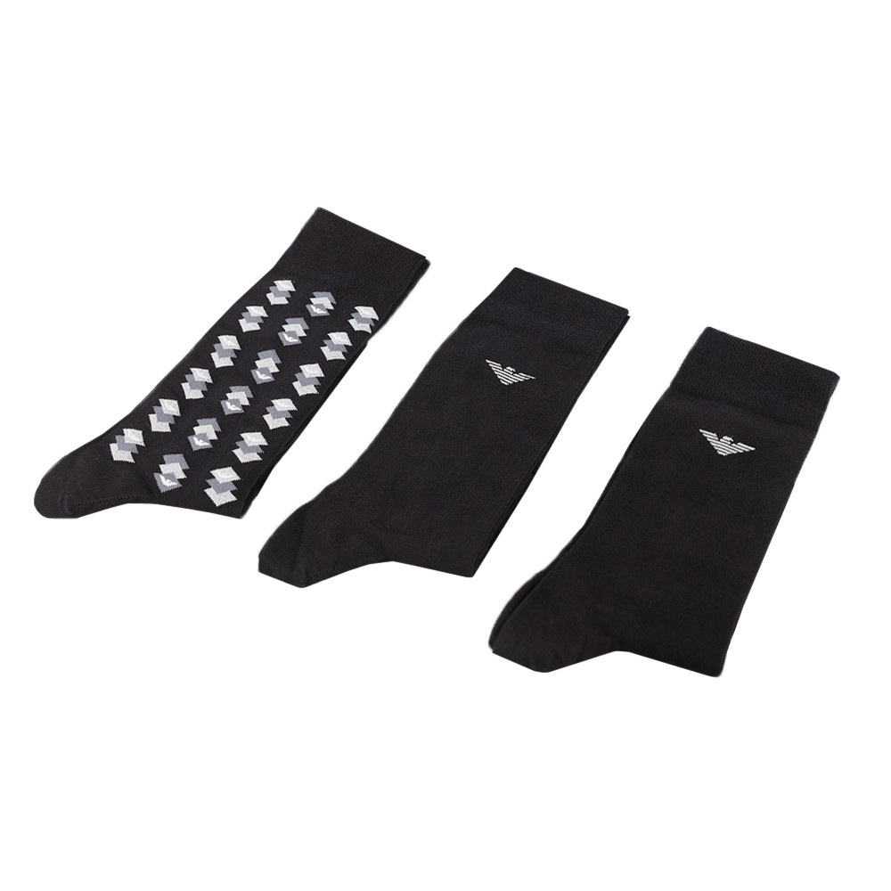 Emporio Armani 3 Pack Sock Box Set Oxygen Clothing