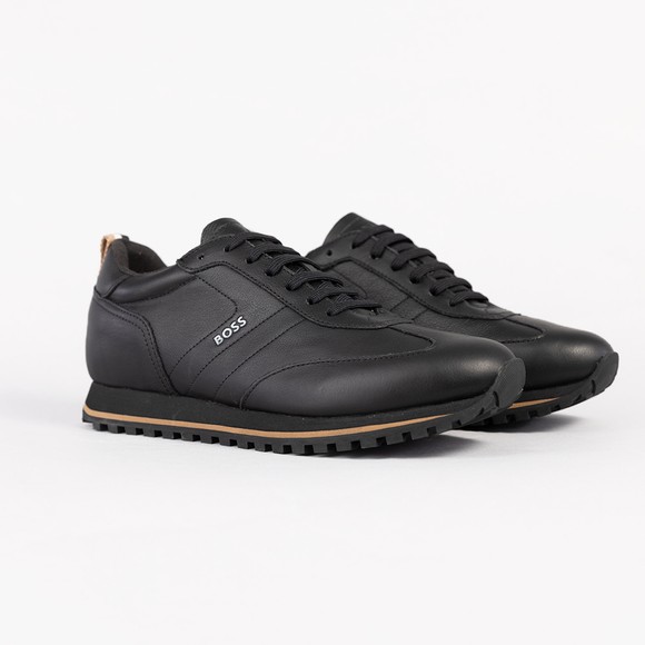 BOSS Mens Black Parkour Leather Runner main image