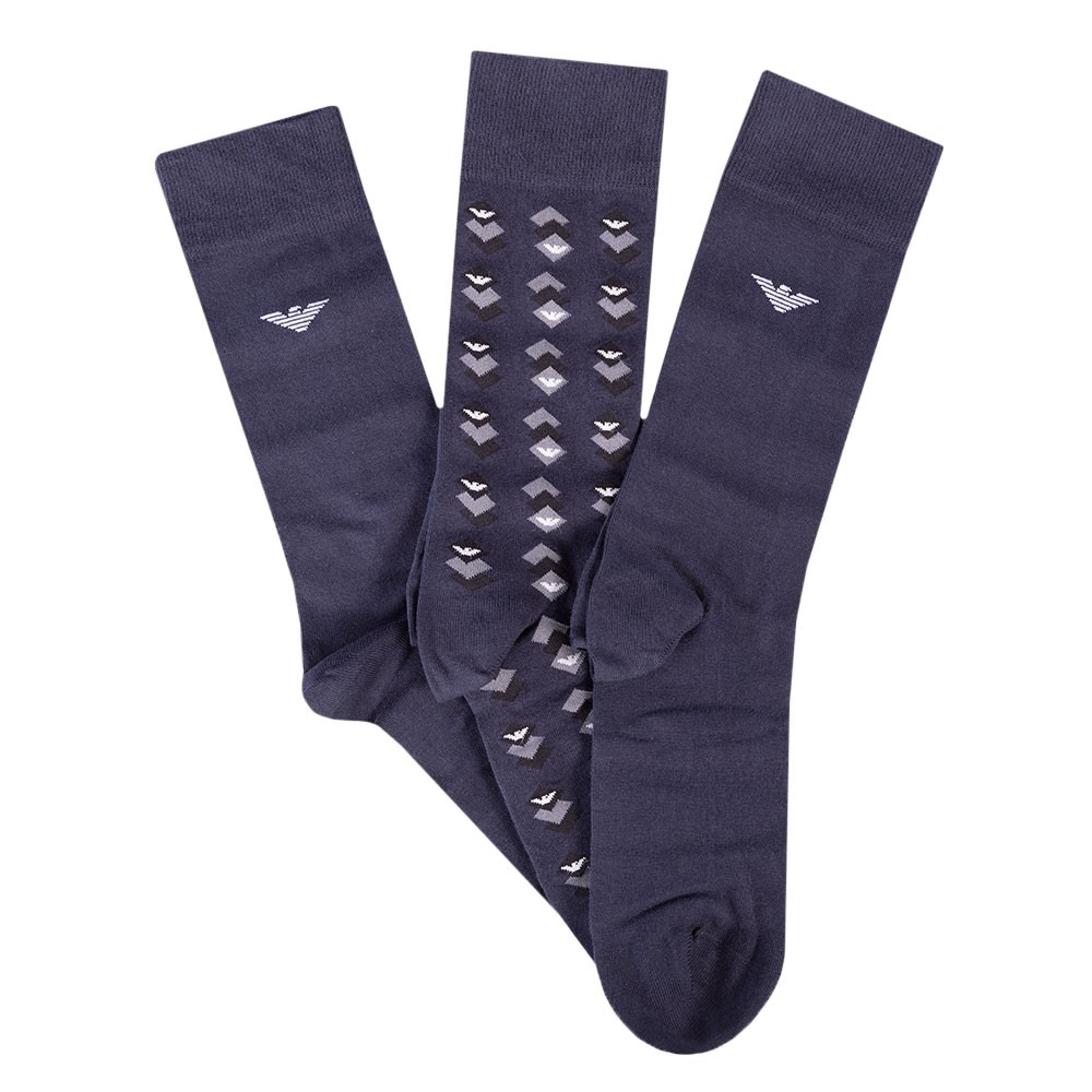 Emporio Armani 3 Pack Sock Box Set Oxygen Clothing
