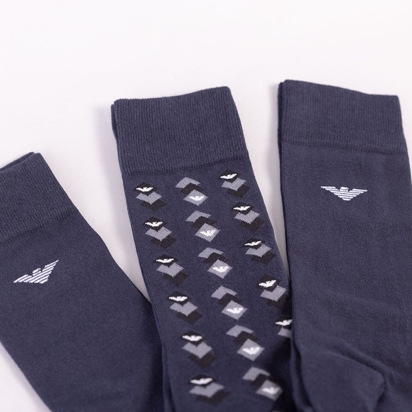 Emporio Armani 3 Pack Sock Box Set Oxygen Clothing