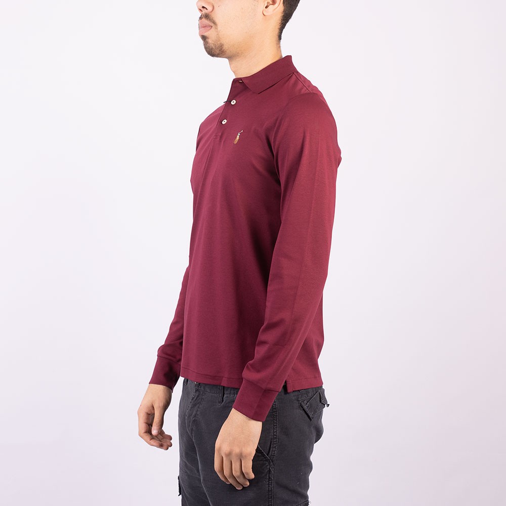 Polo Ralph Lauren Custom Slim Fit Long Sleeve Pima Polo Shirt