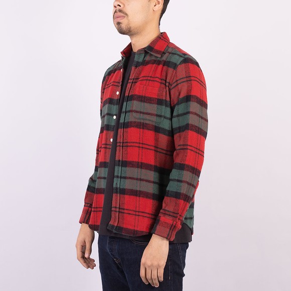 Portuguese Flannel Mens Red Lars Check Shirt main image