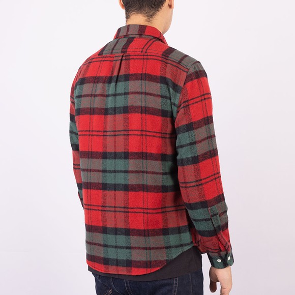 Portuguese Flannel Mens Red Lars Check Shirt main image