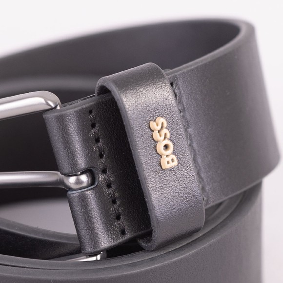 BOSS Mens Black Calis Logo Belt