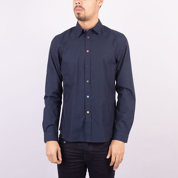PS Paul Smith Mens Blue Tailored Multi-Colour Button Shirt #2
