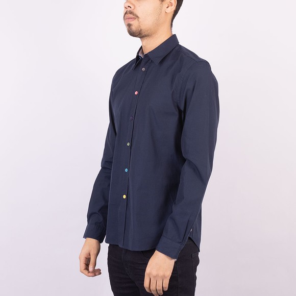 PS Paul Smith Mens Blue Tailored Multi-Colour Button Shirt #3