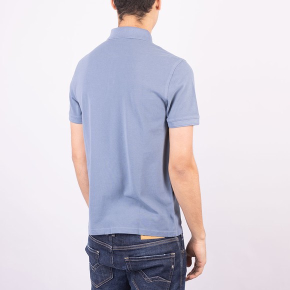 BOSS Mens Blue Casual Prime Washed Look Polo Shirt #4