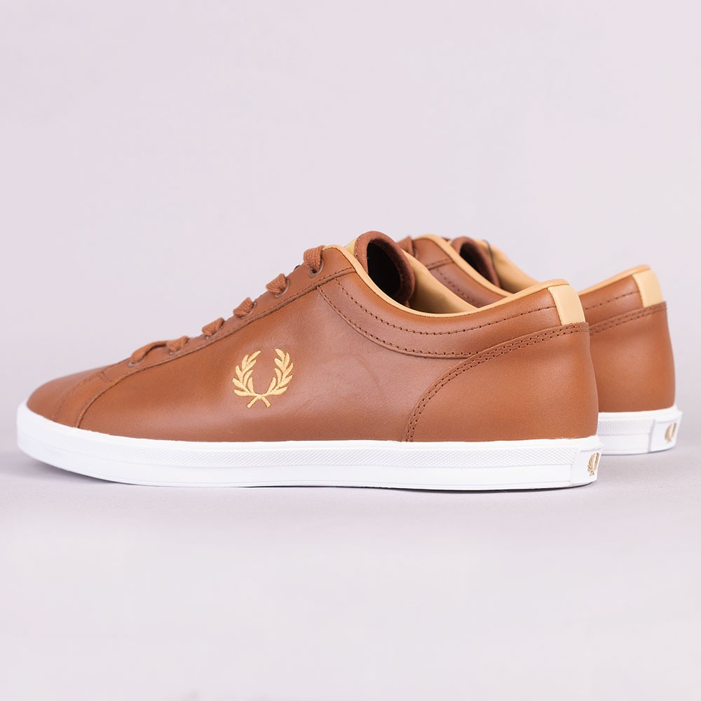 fred perry tan baseline trainers