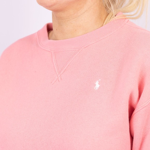 Polo Ralph Lauren Womens Pink Fleece Crew Neck Sweatshirt #3