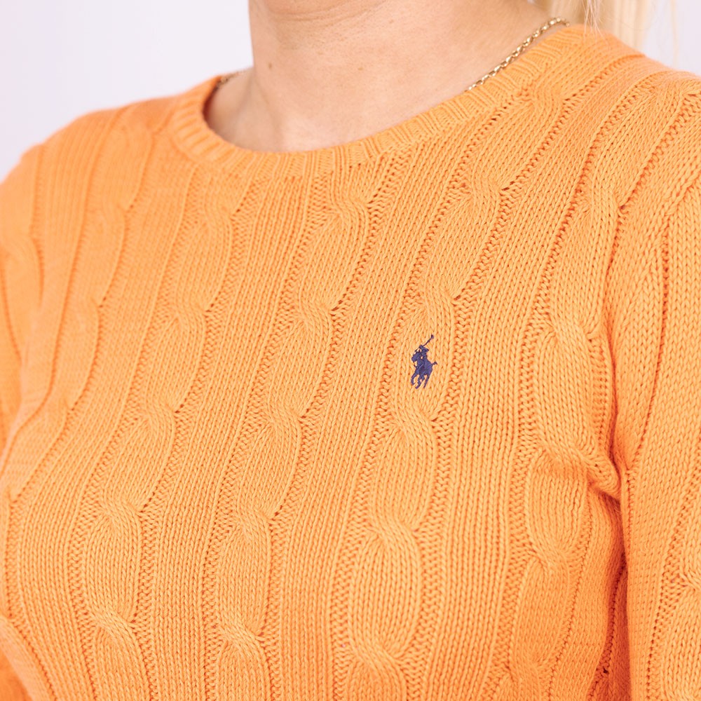 Polo Ralph Lauren Julianna Cotton Cable Crew Jumper Oxygen Clothing