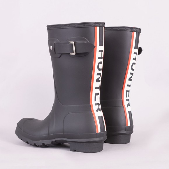 靴 HUNTER Logo Print Short Rain Boots 23cm Hunter Rain Boots Hunter Women's Original Short Rain Boot - Tri