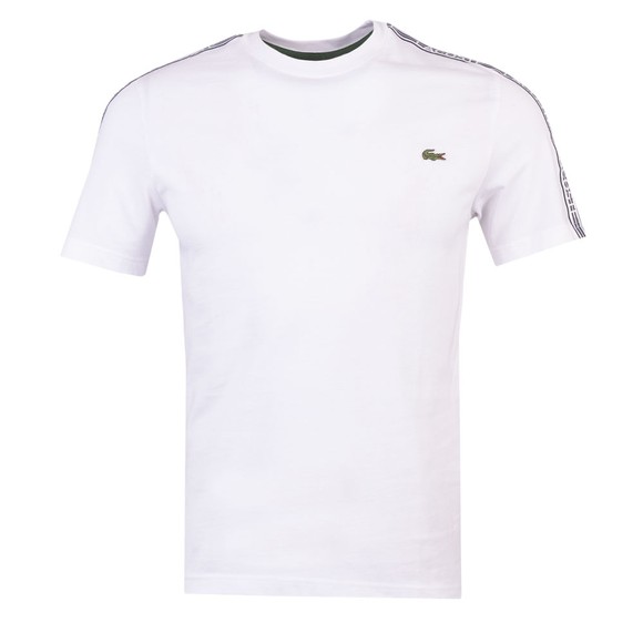 Lacoste Mens White TH5071 Taped T-Shirt main image