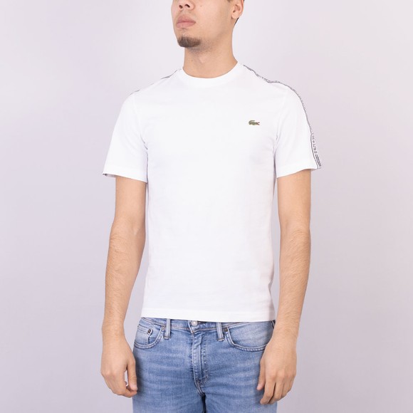 Lacoste Mens White TH5071 Taped T-Shirt main image