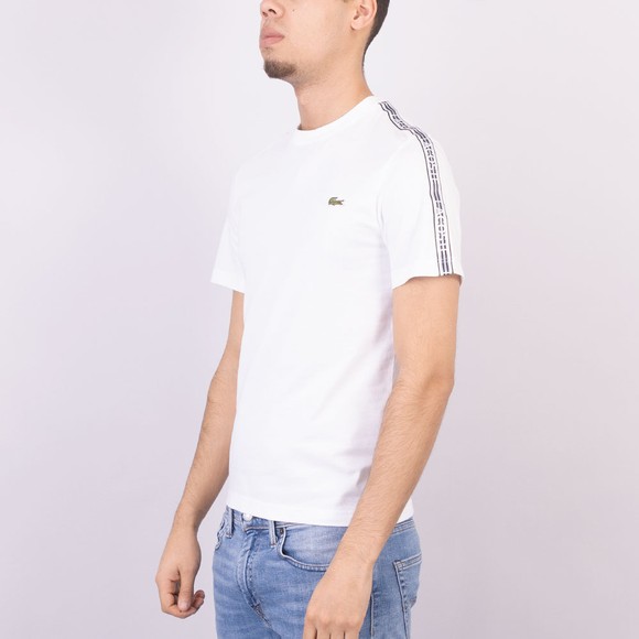 Lacoste Mens White TH5071 Taped T-Shirt main image