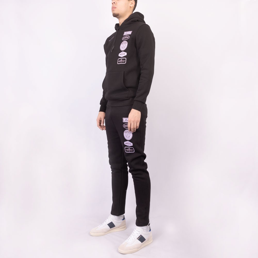 Mercier Psg Tracksuit Black Mercier Printed Badge Hoodie Masdings