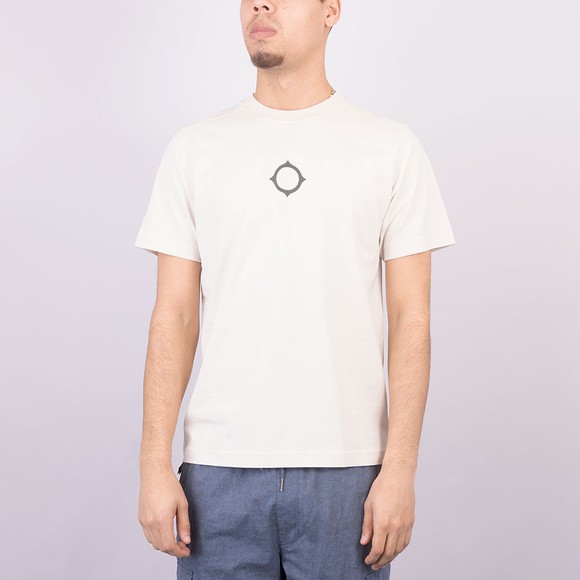 Ma.Strum Mens Grey Compass Print T Shirt #2