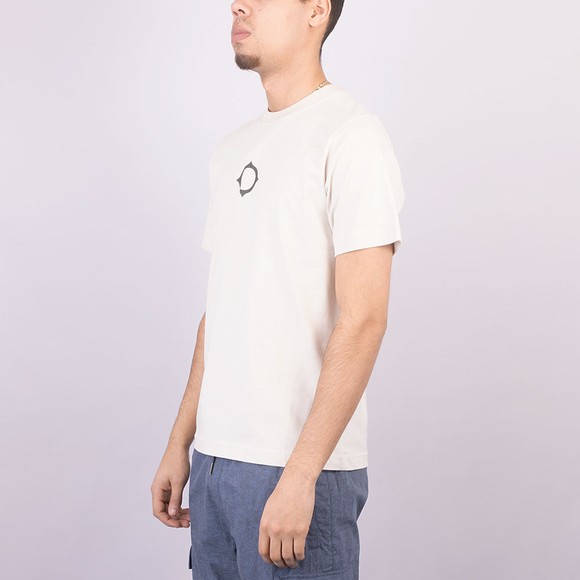 Ma.Strum Mens Grey Compass Print T Shirt #3
