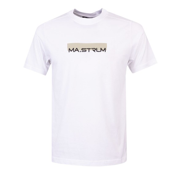 Ma.Strum Mens White Block Print T-Shirt main image