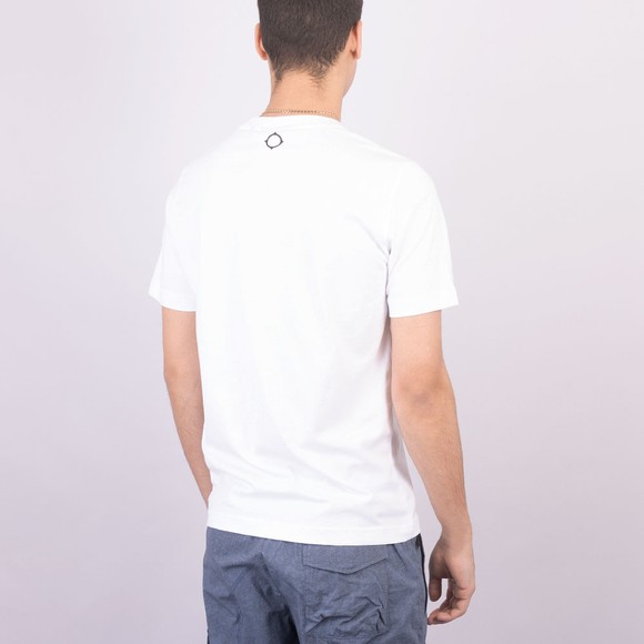 Ma.Strum Mens White Block Print T-Shirt main image