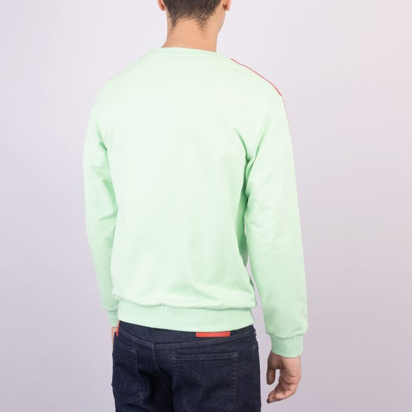 Moschino Mens Green Chest Logo Tape Sleeve Sweatshirt #4
