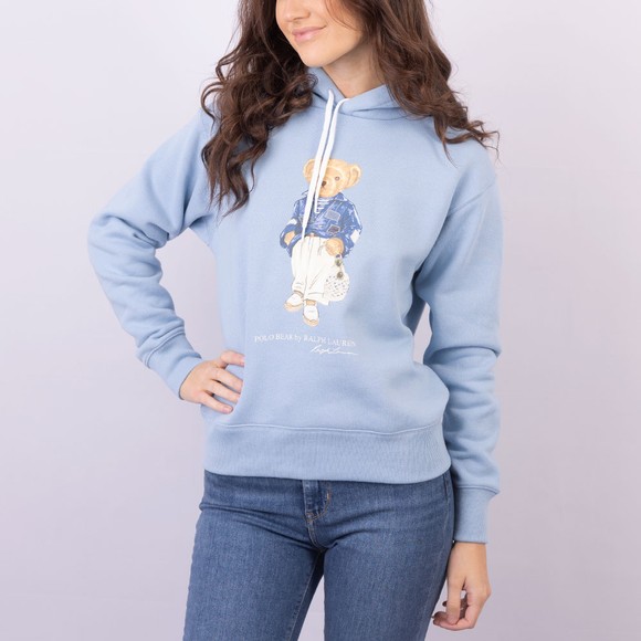 Polo Bear By Ralph Lauren Womens Blue Summer Bear Overhead Hoody #2