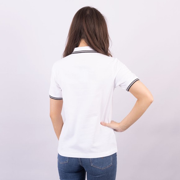 Fred Perry Womens White Twin Tipped Polo Shirt  main image